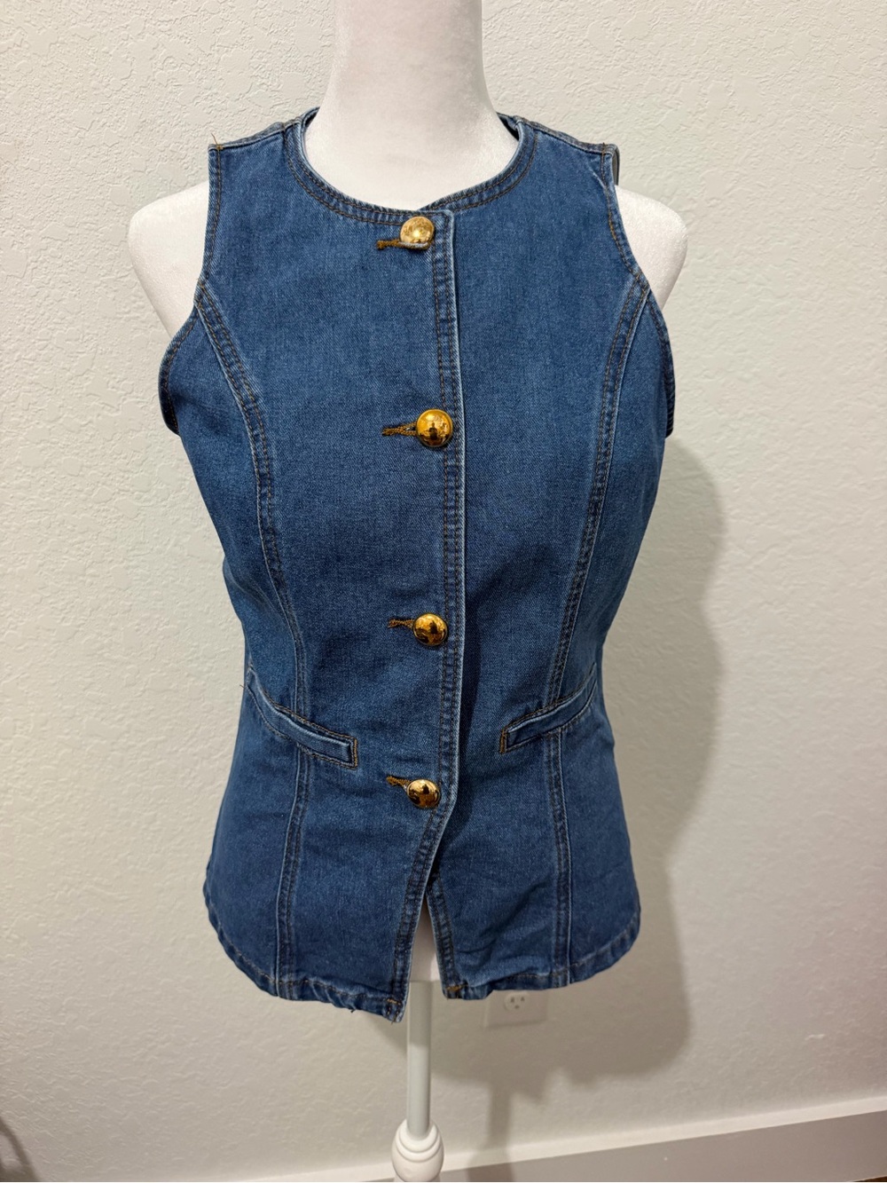 Sincerely Jules Denim Vest — Size S